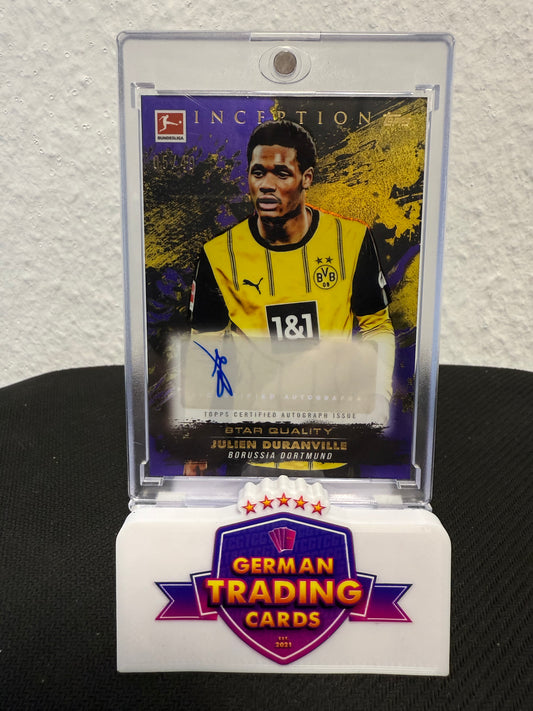 Julien Duranville Star Quality Auto 05/49 - 2024-25 Topps Inception Bundesliga