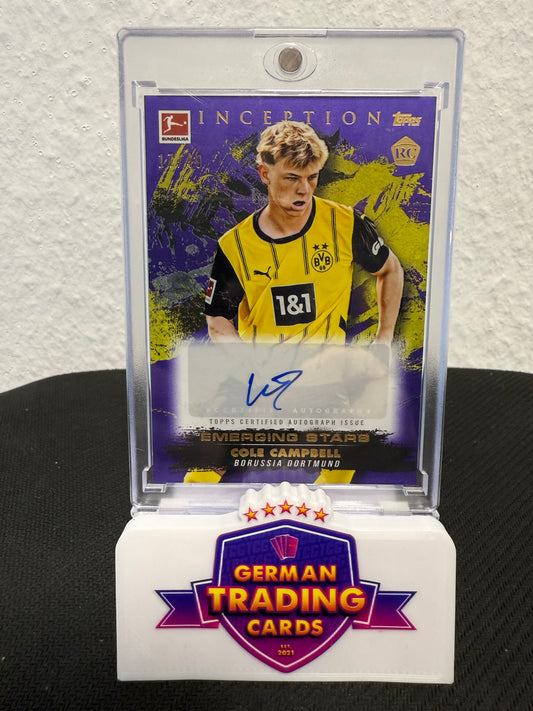 Cole Campbell Rookie Auto 17/49- 2024-25 Topps Inception Bundesliga