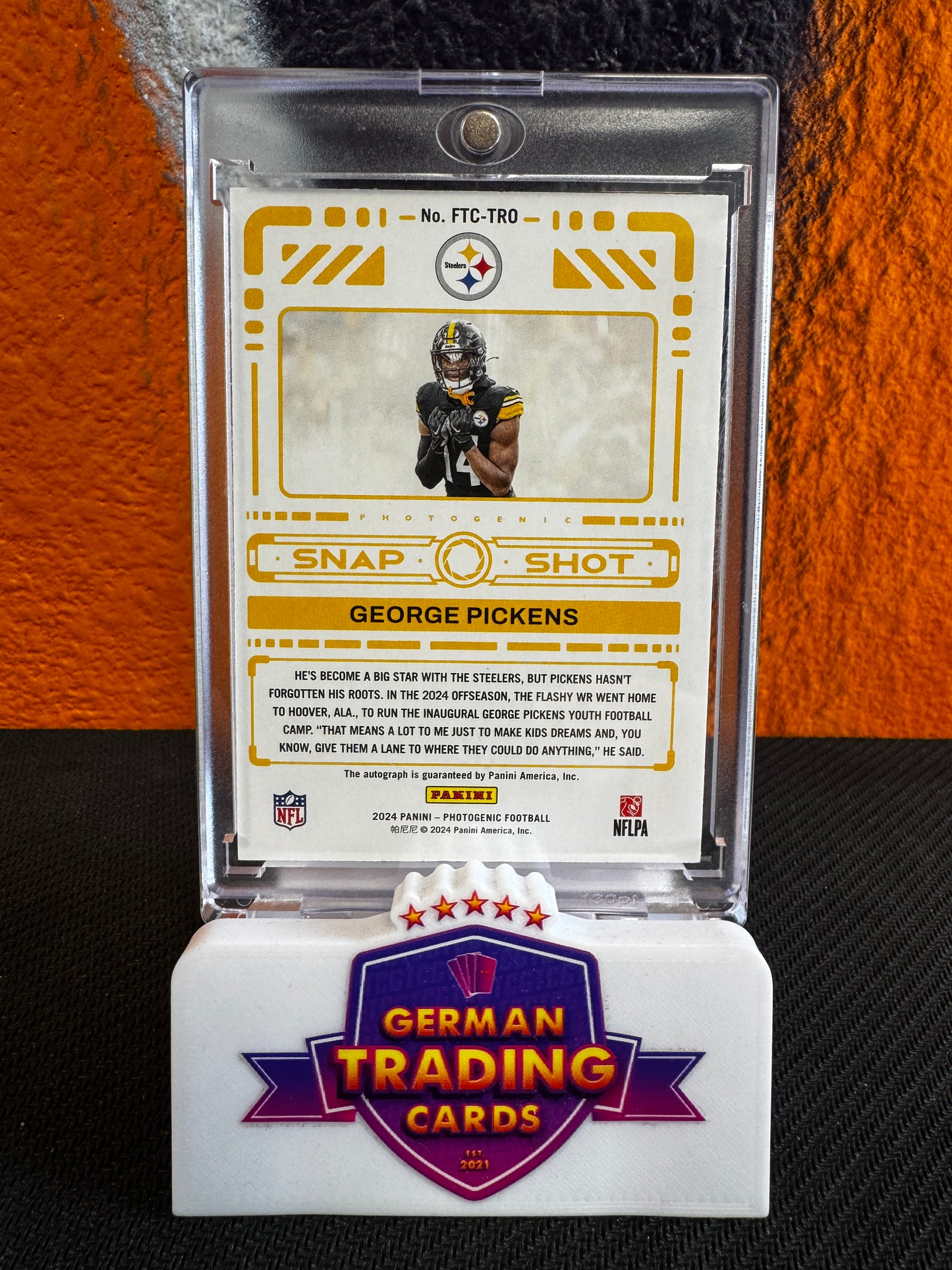 George Pickens Snapshot Auto - Panini Photogenic 2024