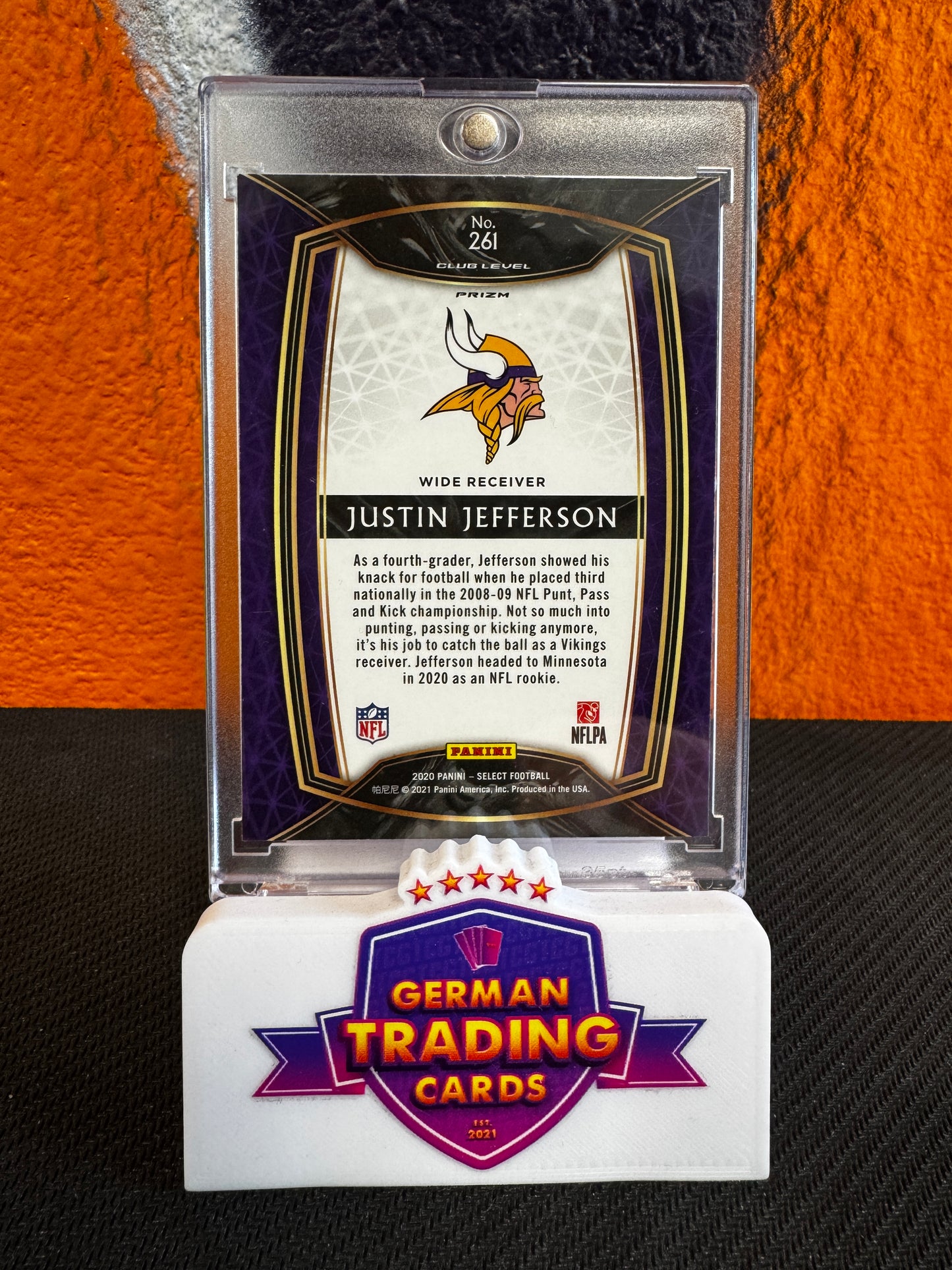 Justin Jefferson Rookie Silver Club Leven #261 - Panini Select 2020