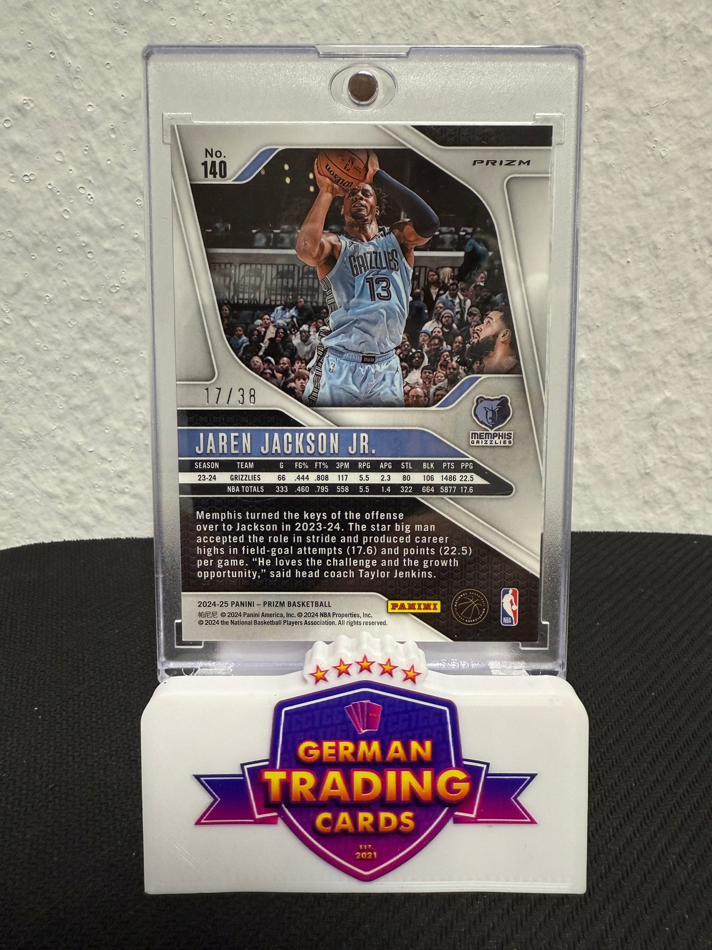 Jaren Jackson Jr. 17/38 - 2024-25 Panini Prizm Basketball