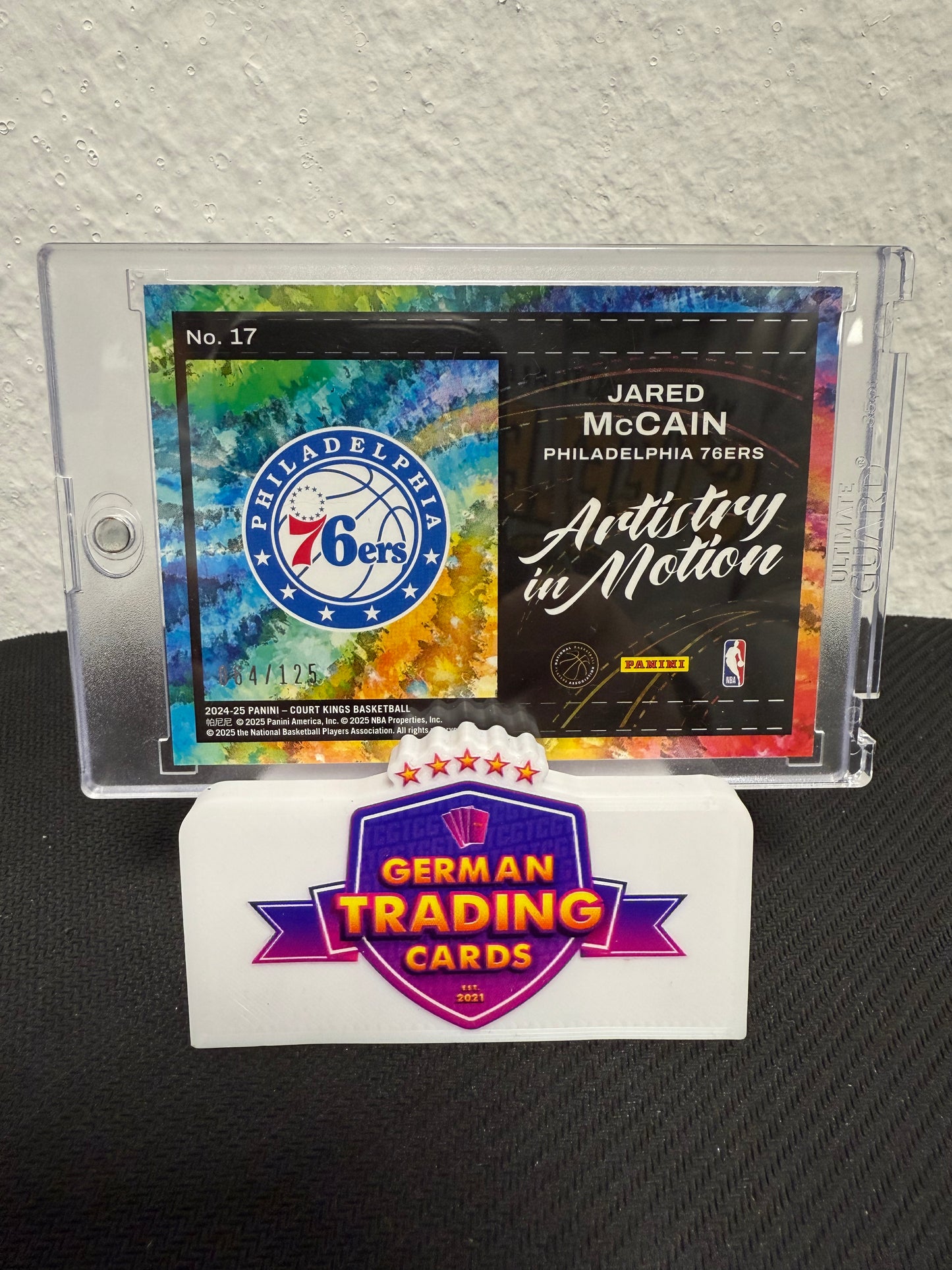 Jared McCain Rookie Artistry in Motion 064/125 - 2024-25 Panini Court Kings Basketball