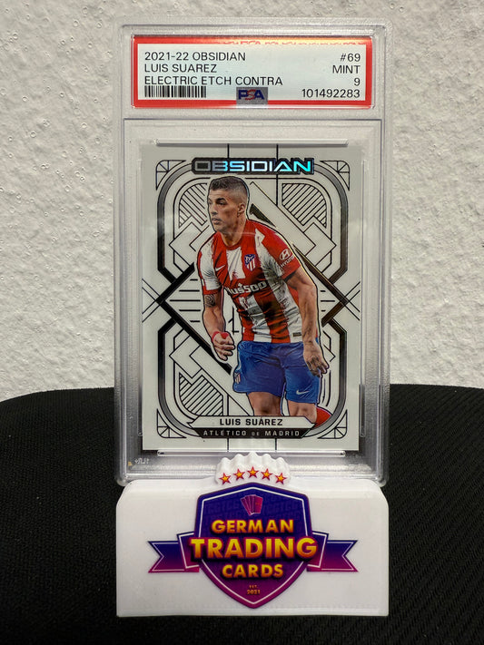 Luis Suarez 9/9 Jersey Number PSA 9 - 2021-22 Obsidian Soccer