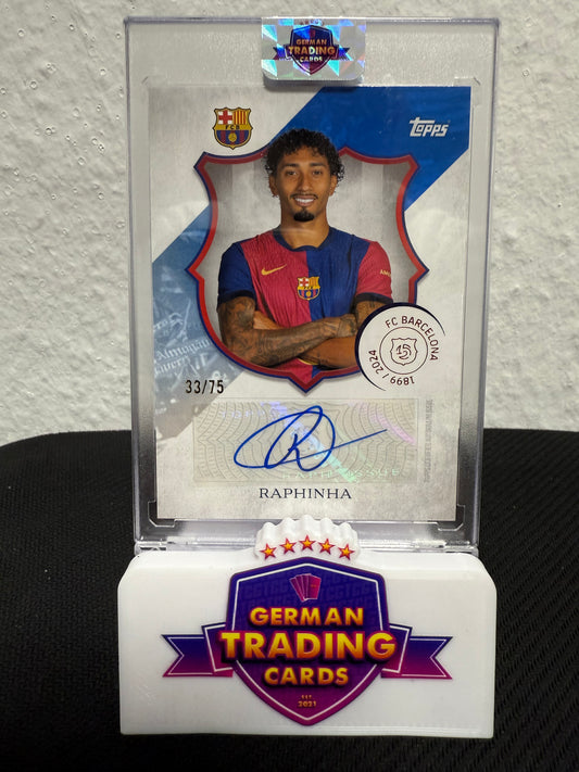 Raphinha Auto 33/75 - 2024-25 Topps 125 Years Anniversary FC Barcelona