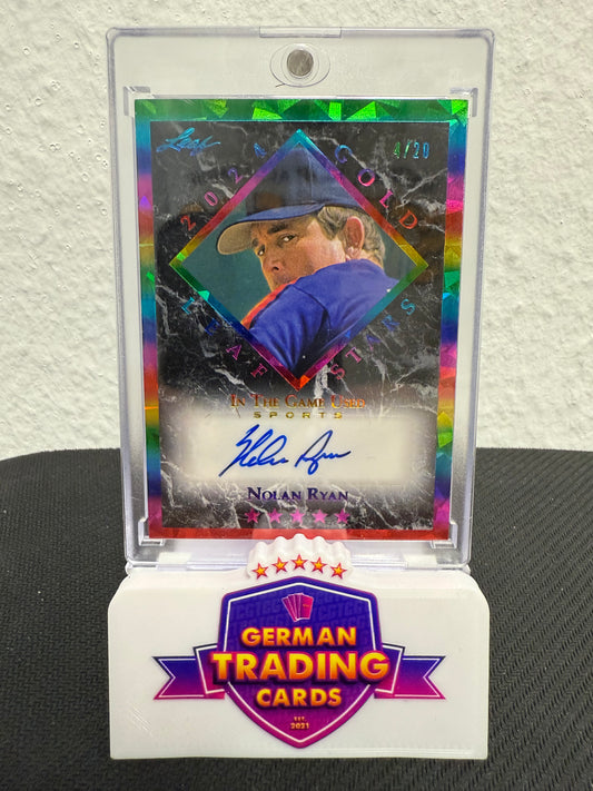 Nolan Ryan 2024 Gold Leaf Stars Auto 4/20 - 2024 Leaf In the Game Used
