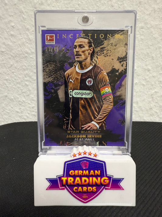 Jackson Irvine Star Quality 21/49- 2024-25 Topps Bundesliga Inception