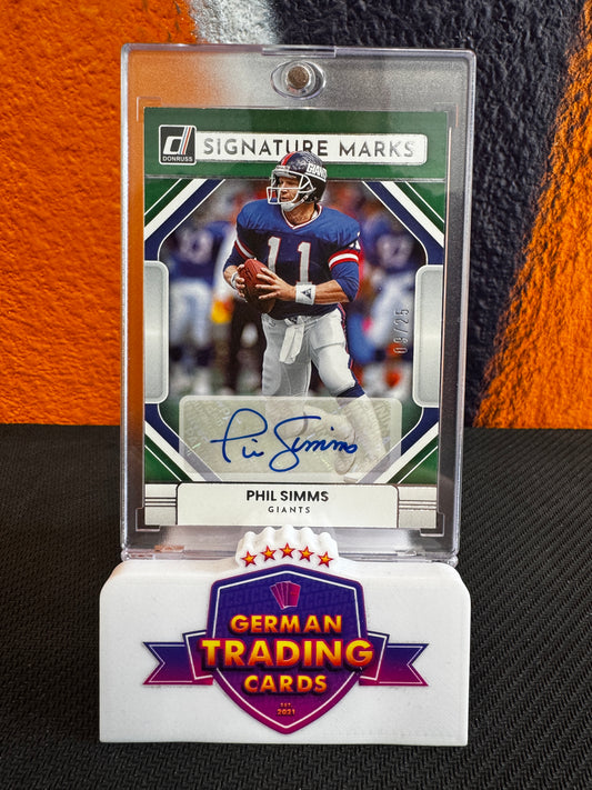 Phil Simms Signature Marks 09/25 - Panini Donruss 2022