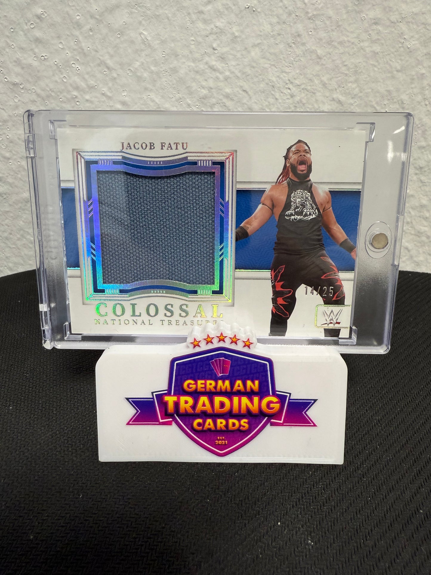 Jacob Fatu Colossal Used Ring Canvas 14/25 - 2024 Panini National Treasures WWE