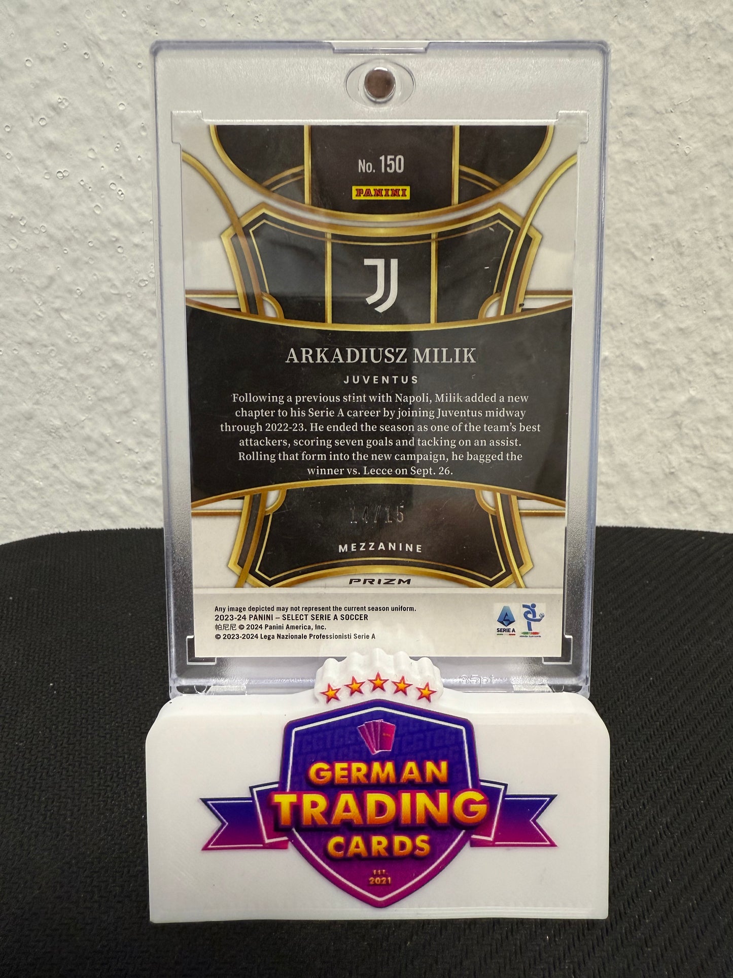 Arkadiusz Milik 14/15 JERSEY NUMBER - 2023-24 Panini Select Serie A