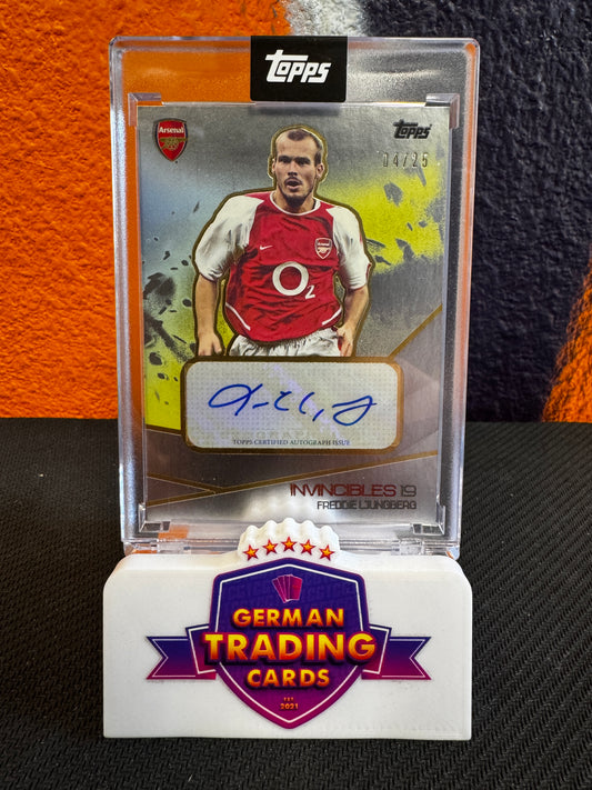Freddie Ljungberg Auto 04/25 - Topps FC Arsenal Invincibles
