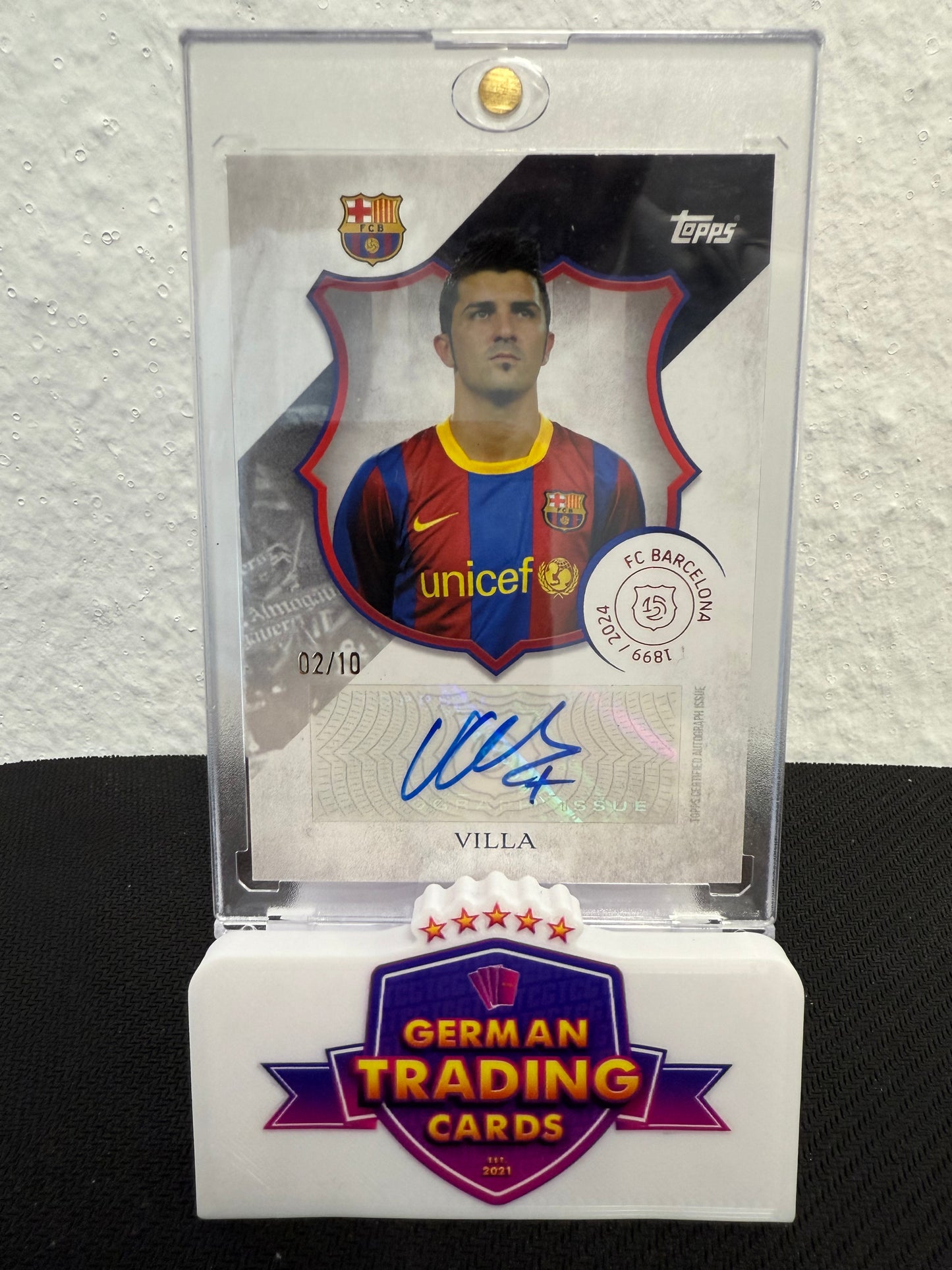 David Villa Auto 02/10 - 2024-25 Topps 125 Years Anniversary FC Barcelona