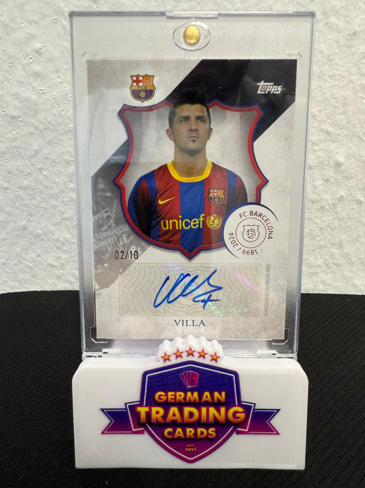 David Villa Auto 02/10 - 2024-25 Topps 125 Years Anniversary FC Barcelona