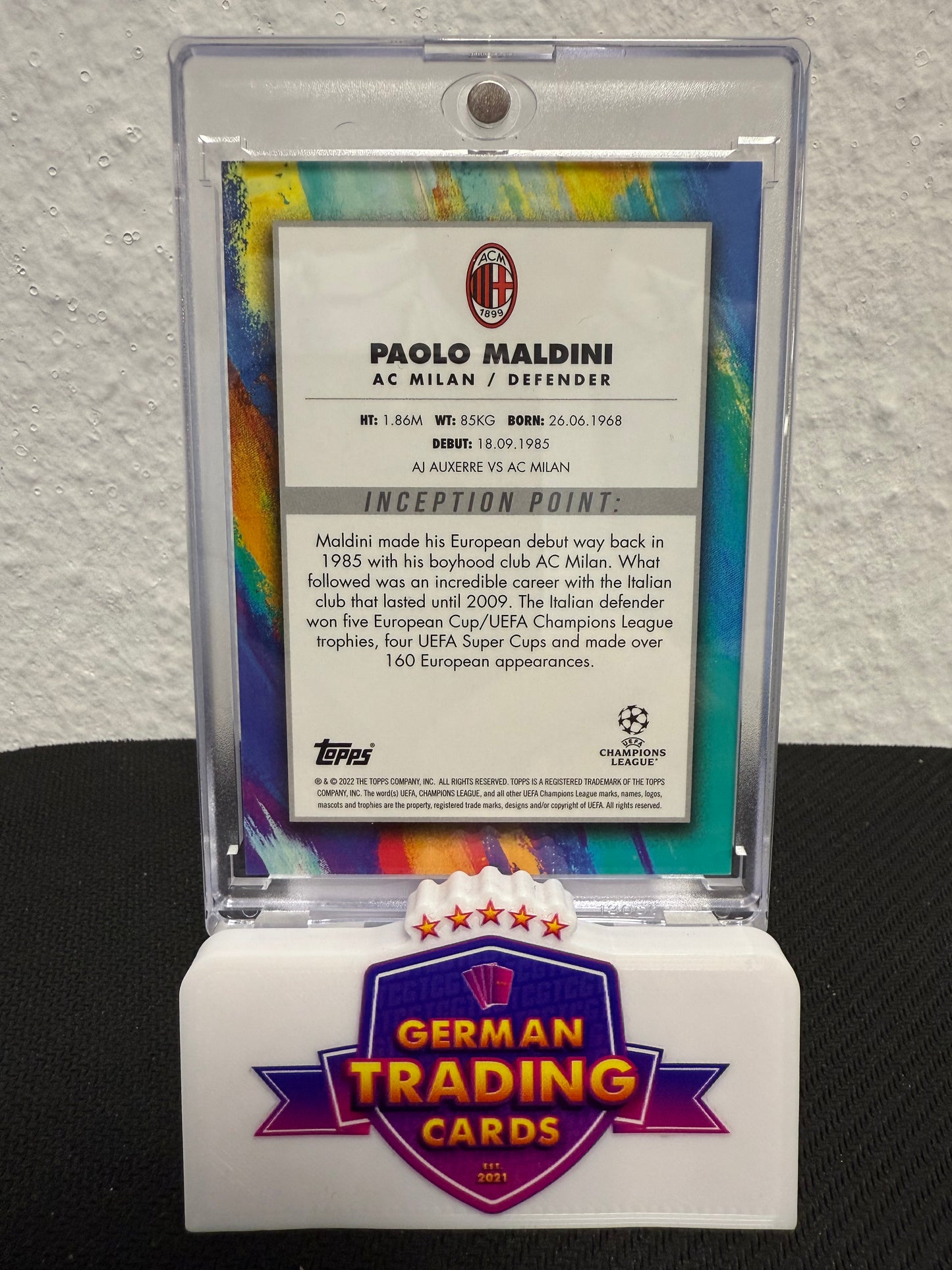 Paolo Maldini Legacy 05/25 - 2021-22 Topps Inception UCC