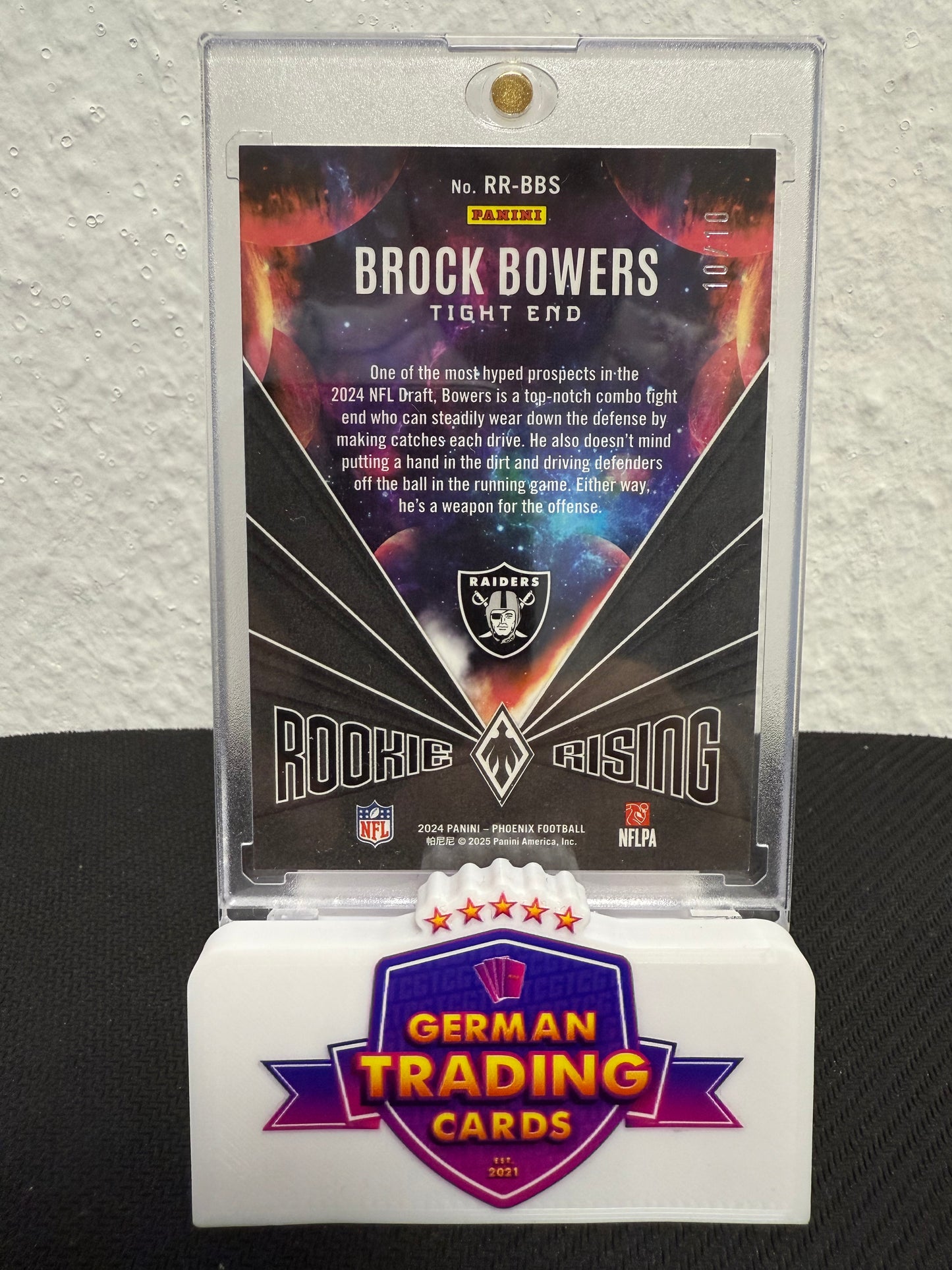 Brock Bowers Rookie Rising 10/10 - 2024 Panini Phoenix Football