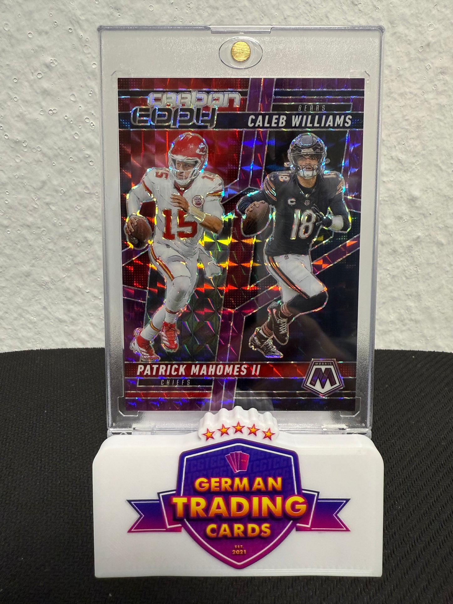 Patrick Mahomes / Caleb Williams Carbon Copy 20/49 - 2025 Panini Mosaic Football