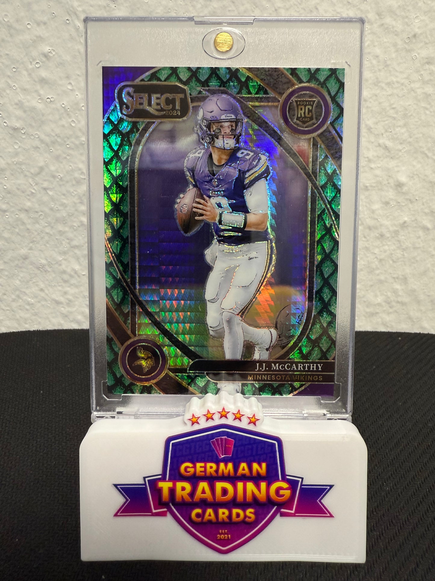 JJ McCarthy Rookie Dragon Scale 40/81 - 2024 Panini Select Football