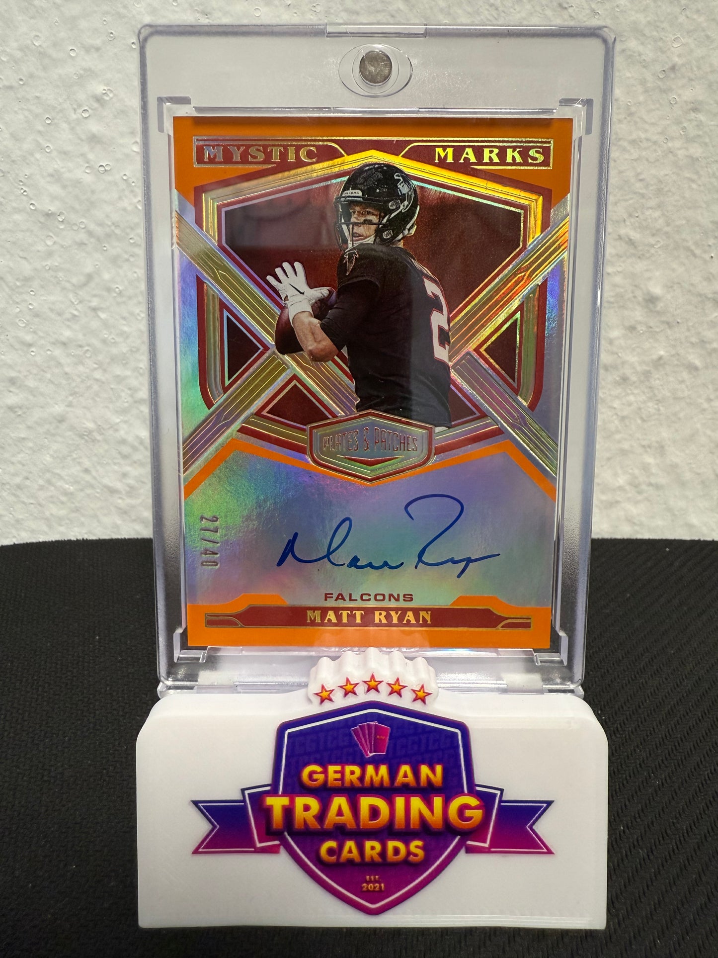 Matt Ryan on Card Auto 27/40 - 2020 Panini Plates & Patches Football