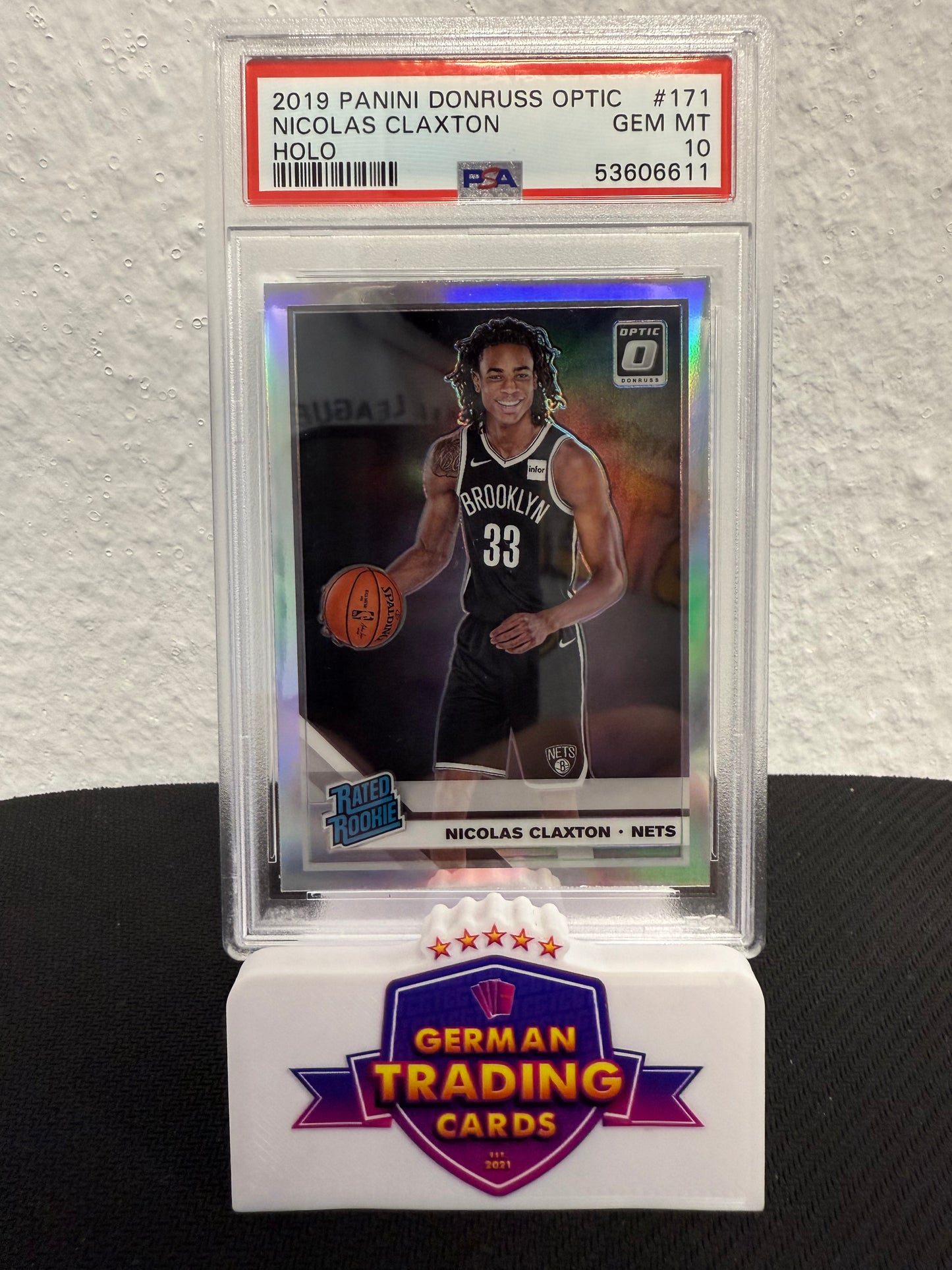 Nicolas Claxton Rated Rookie Holo PSA 10 - 2019-20 Panini Donruss Optic Basketball