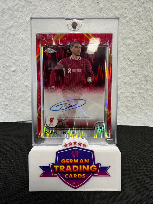 Darwin Nunez Auto 4/8 - Topps Chrome UCC Hangbao 2024/25
