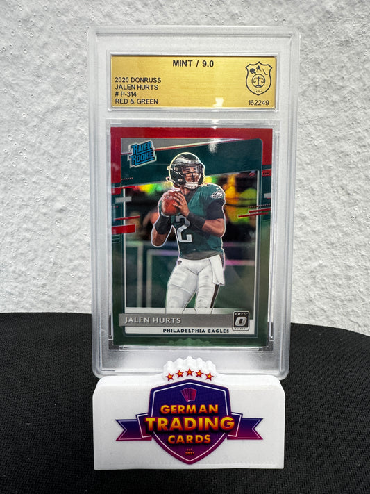 Jalen Hurts Rated Rookie Red&Green Preview GSG 9.0 - Panini Donruss Football 2020