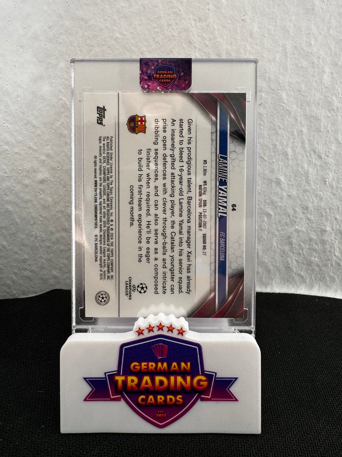 Lamine Yamal Rookie - Topps Chrome UCC Sapphire 2023/24