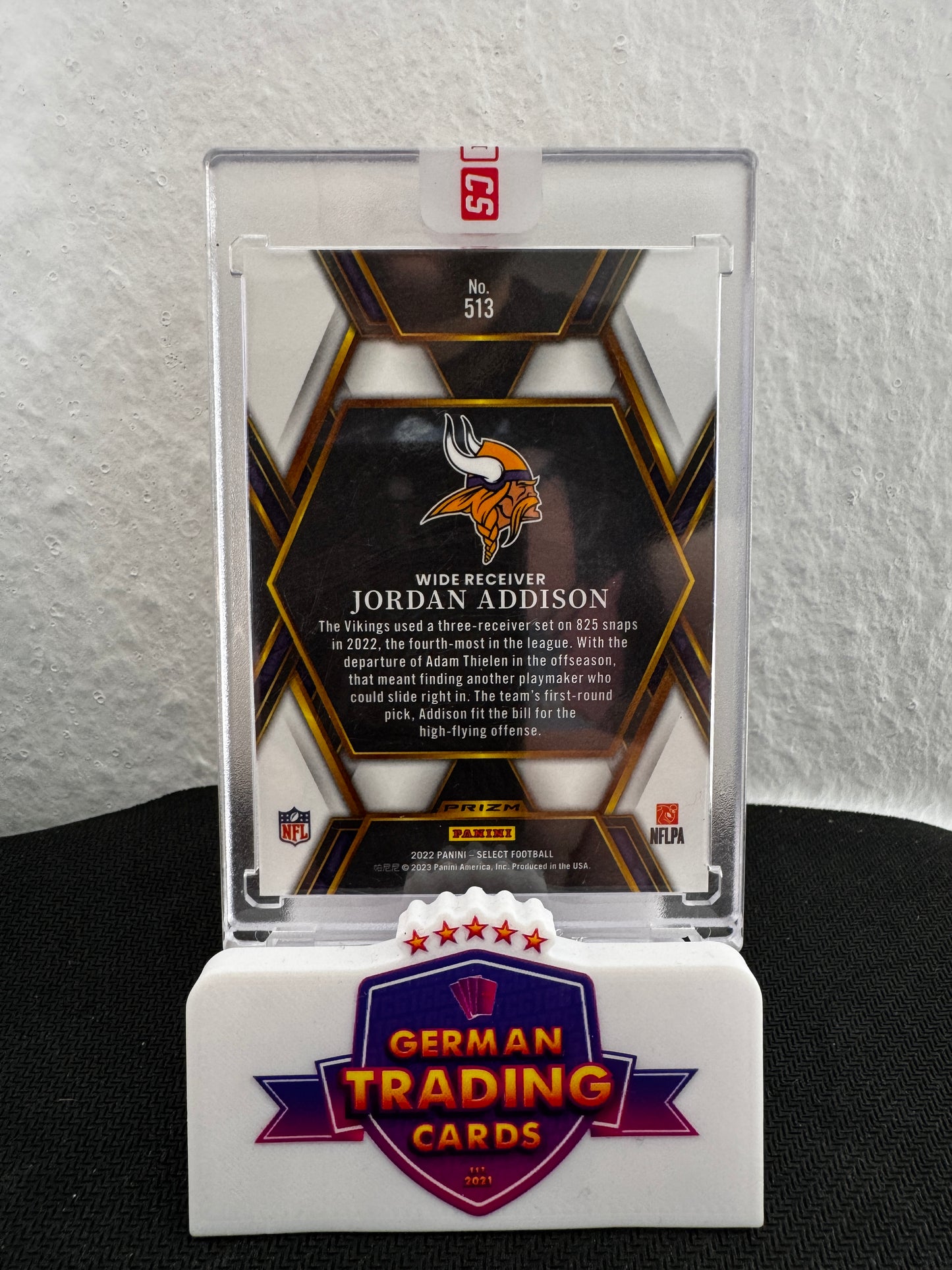 Jordan Addison XRC - Panini Select 2022