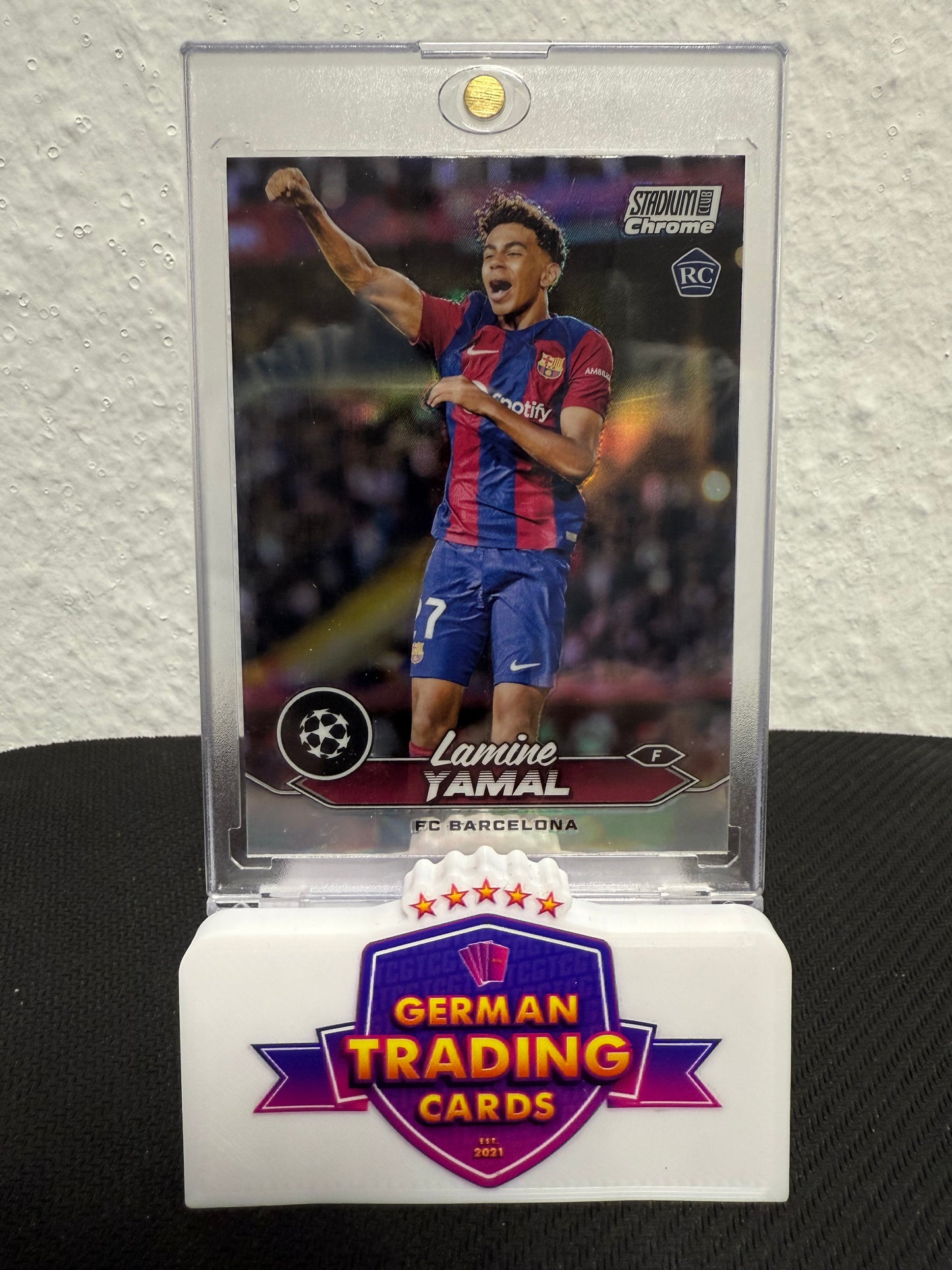 Lamine Yamal Rookie Refractor - 2023-24 Topps Stadium Club Chrome UCL