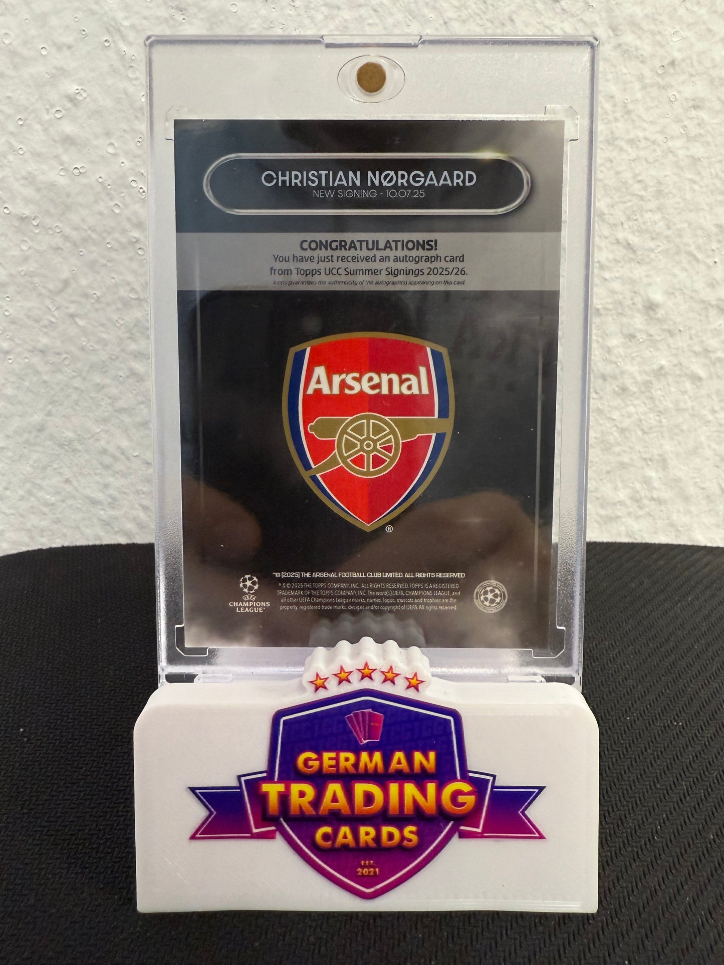 Christian Norgaard Auto 05/10 - 2025-26 Topps Summer Signings UCC