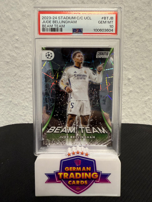 Jude Bellingham Beam Team Case Hit SSP PSA 10 - 2023-24 Topps Stadium Club UCL