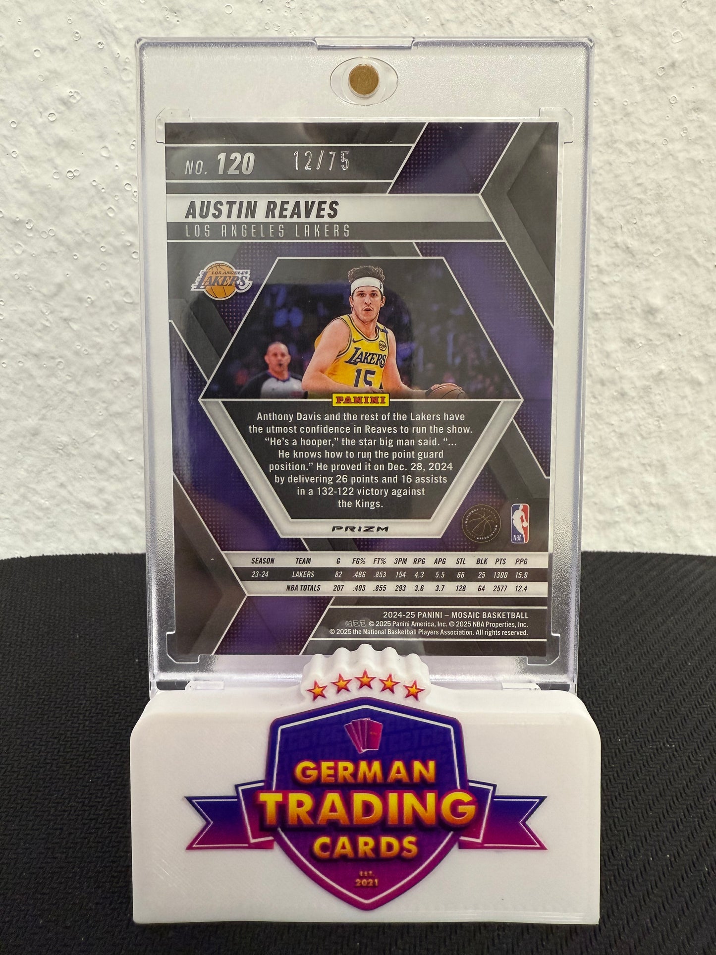 Austin Reaves 12/75 - 2024-25 Panini Mosaic Basketball