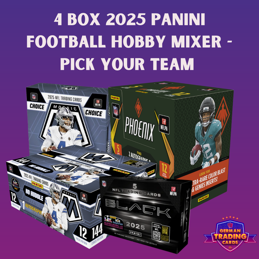 4 BOX 2025 PANINI FOOTBALL HOBBY MIXER - PICK YOUR TEAM
