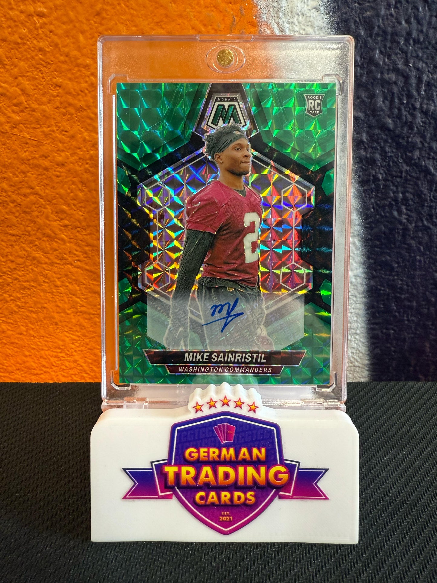 Mike Sainristil Rookie Auto 19/25 - Panini Mosaic 2024