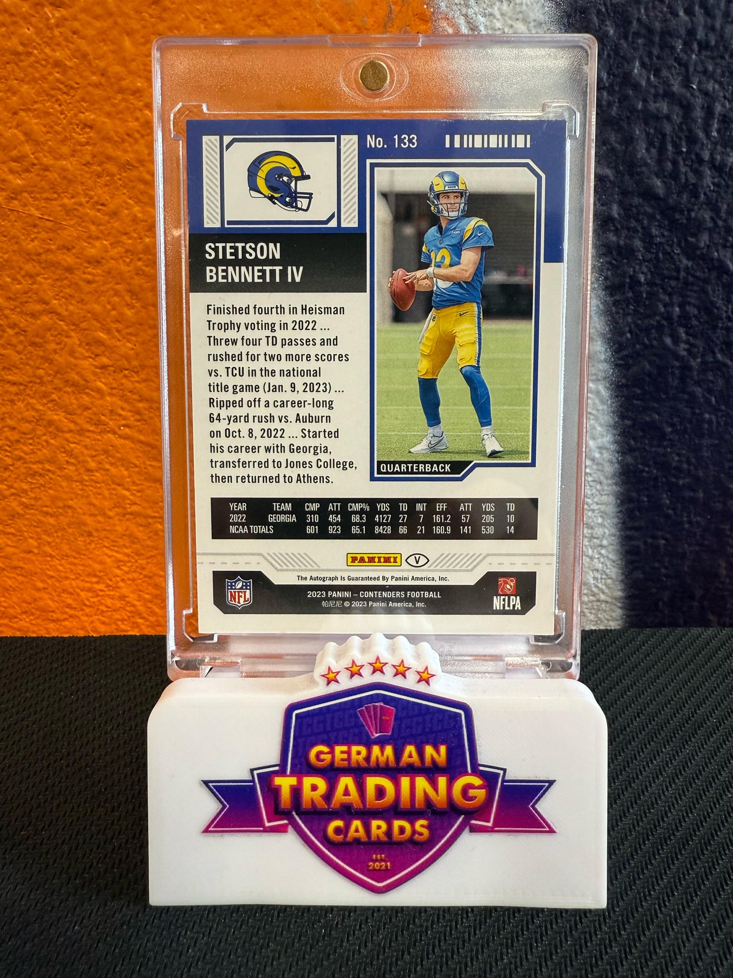 Stetson Bennett Rookie Variation Auto 028/149 - Panini Contenders 2023