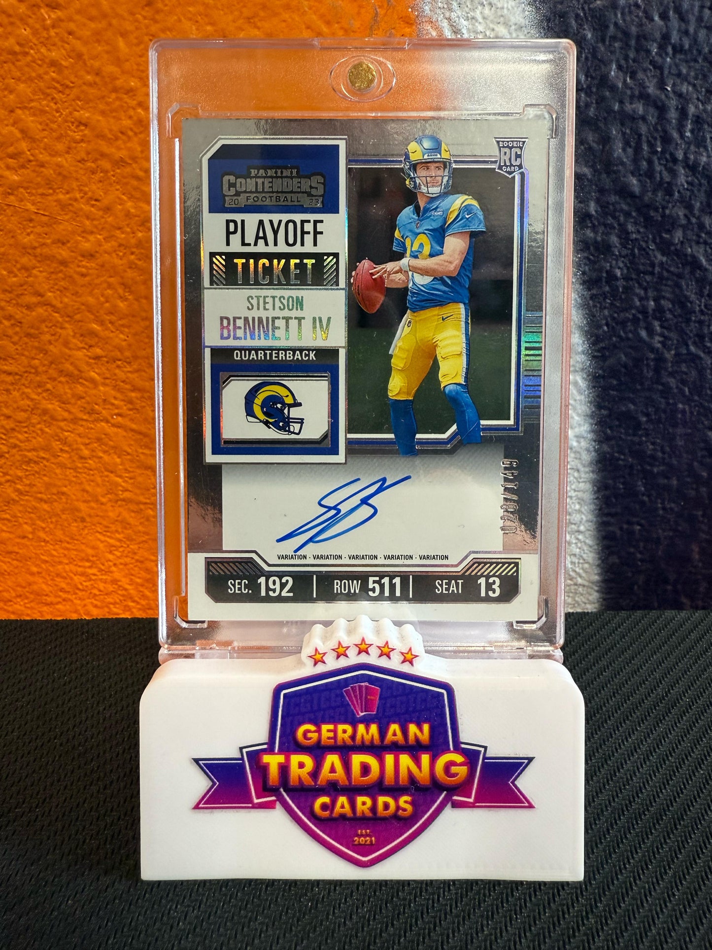 Stetson Bennett Rookie Variation Auto 028/149 - Panini Contenders 2023