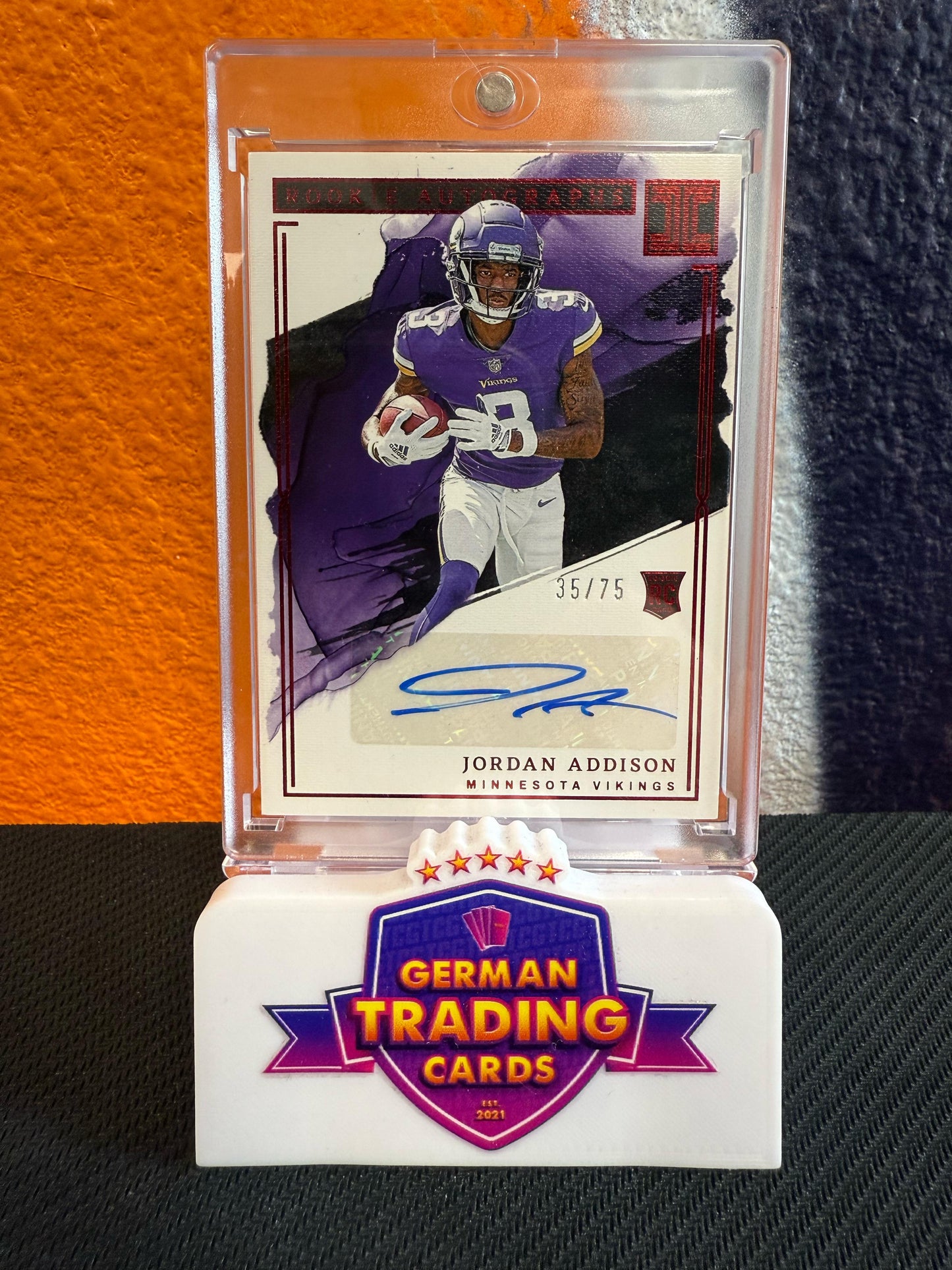 Jordan Addison Rookie Auto 35/75 - Panini Impeccable 2023