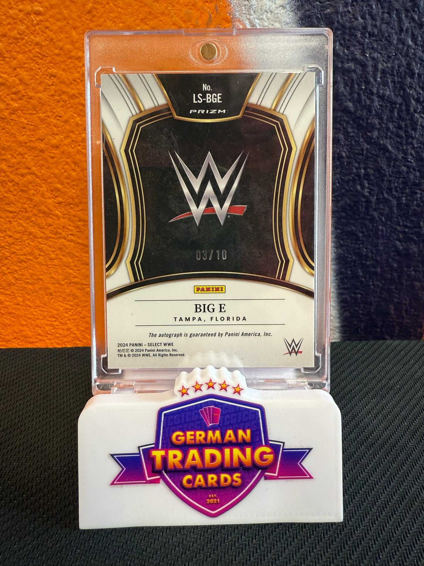 Big E Gold Auto 03/10 - Panini Select WWE 2024