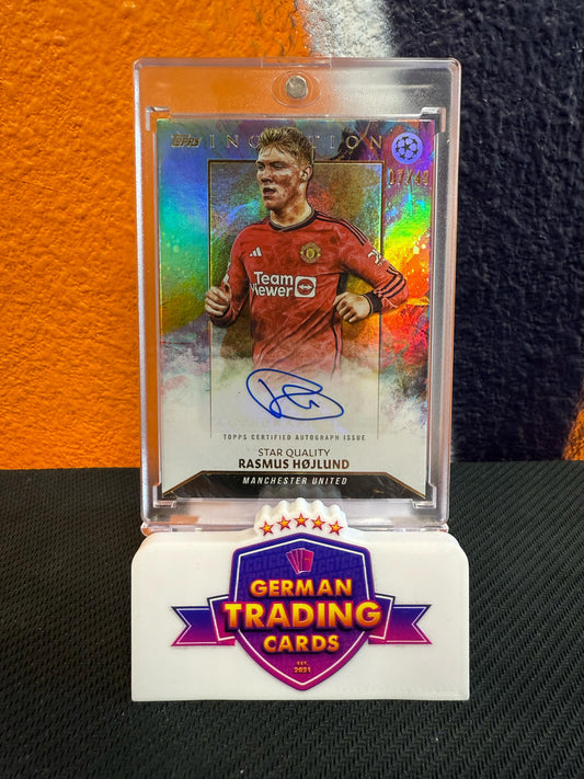 Rasmus Hojlund Star Quality Auto 07/49 - Topps Inception UCC 2023-24