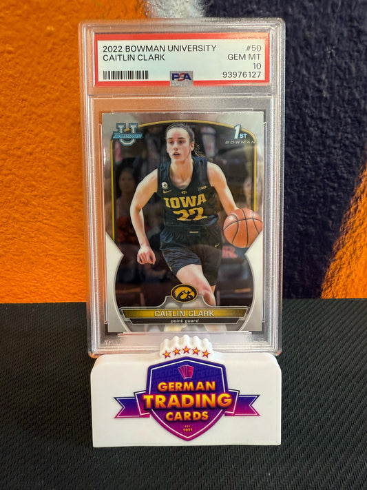 Caitlin Clark 1st Bowman PSA 10 - Topps Bowman U 2022