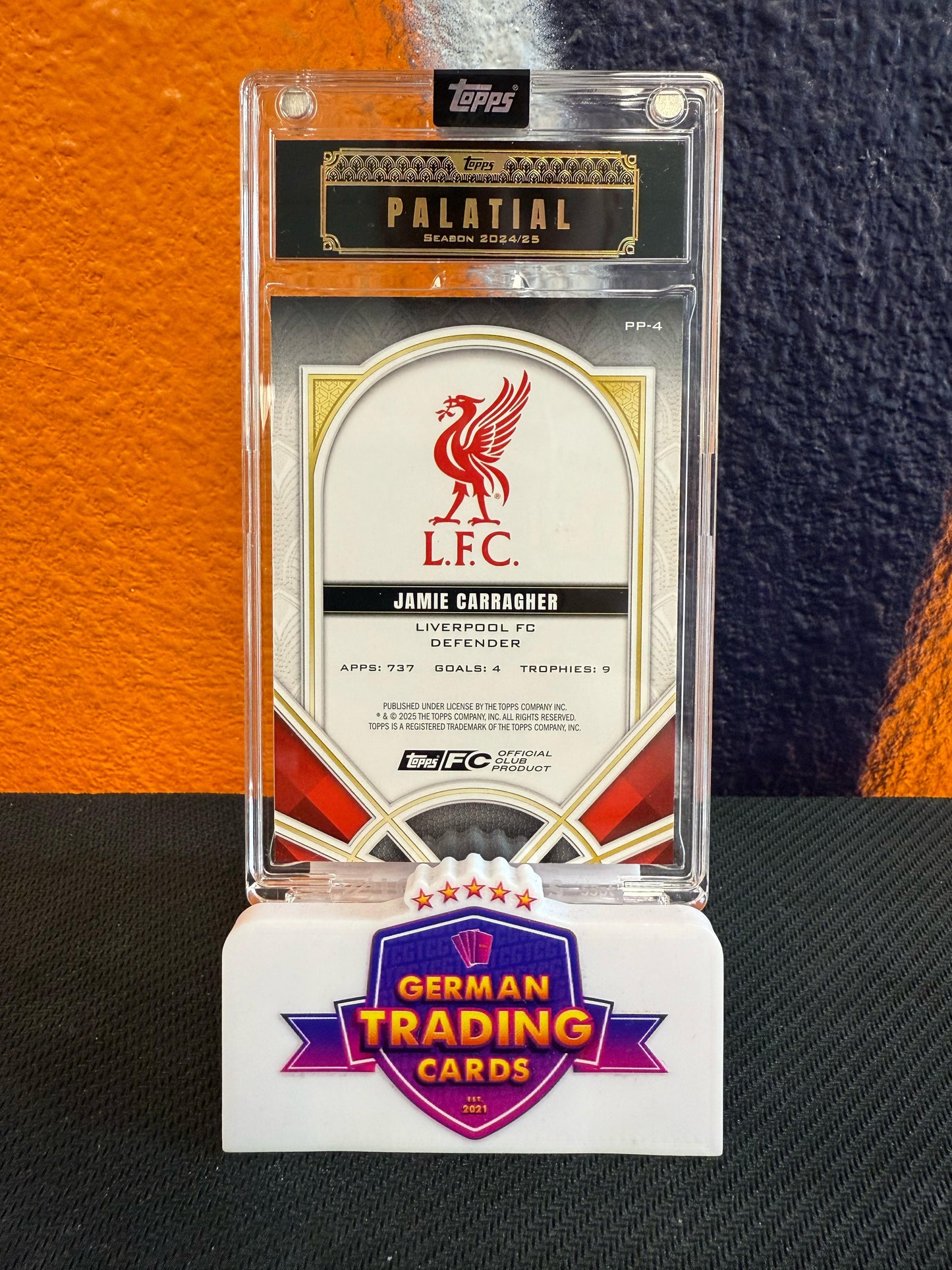 Jamie Carragher Red 2/5 - Topps Palatial Liverpool FC 2024-25