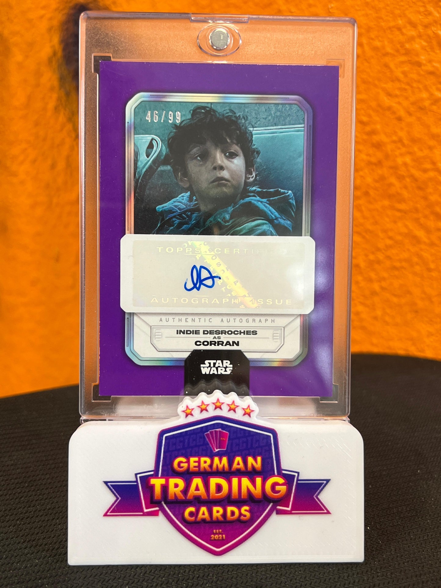 Corran Purple Auto 46/99 - Topps Star Wars Flagship 2023