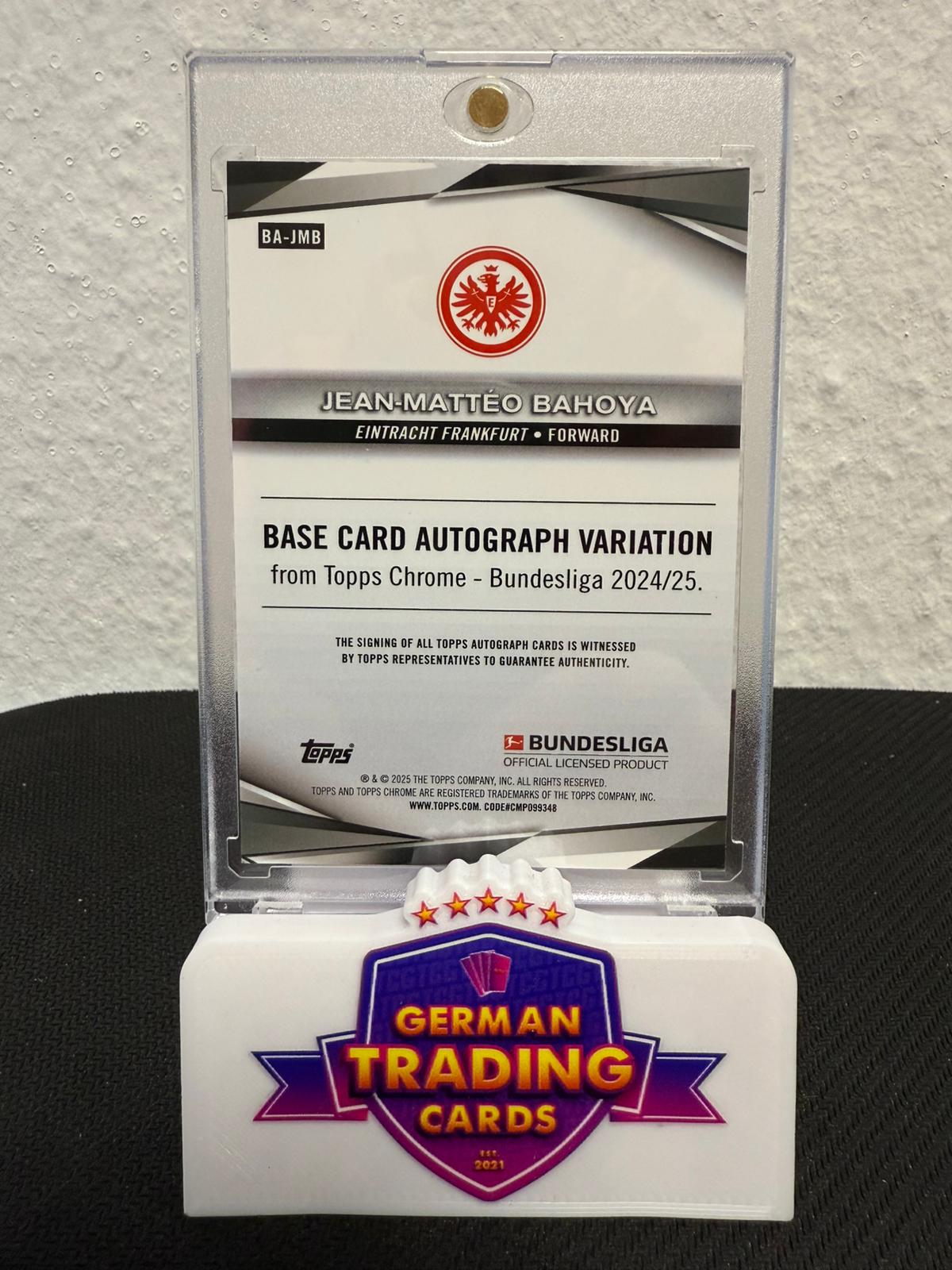 Jean-Matteo Bahoya Auto 12/75 - 2024-25 Topps Chrome Bundesliga