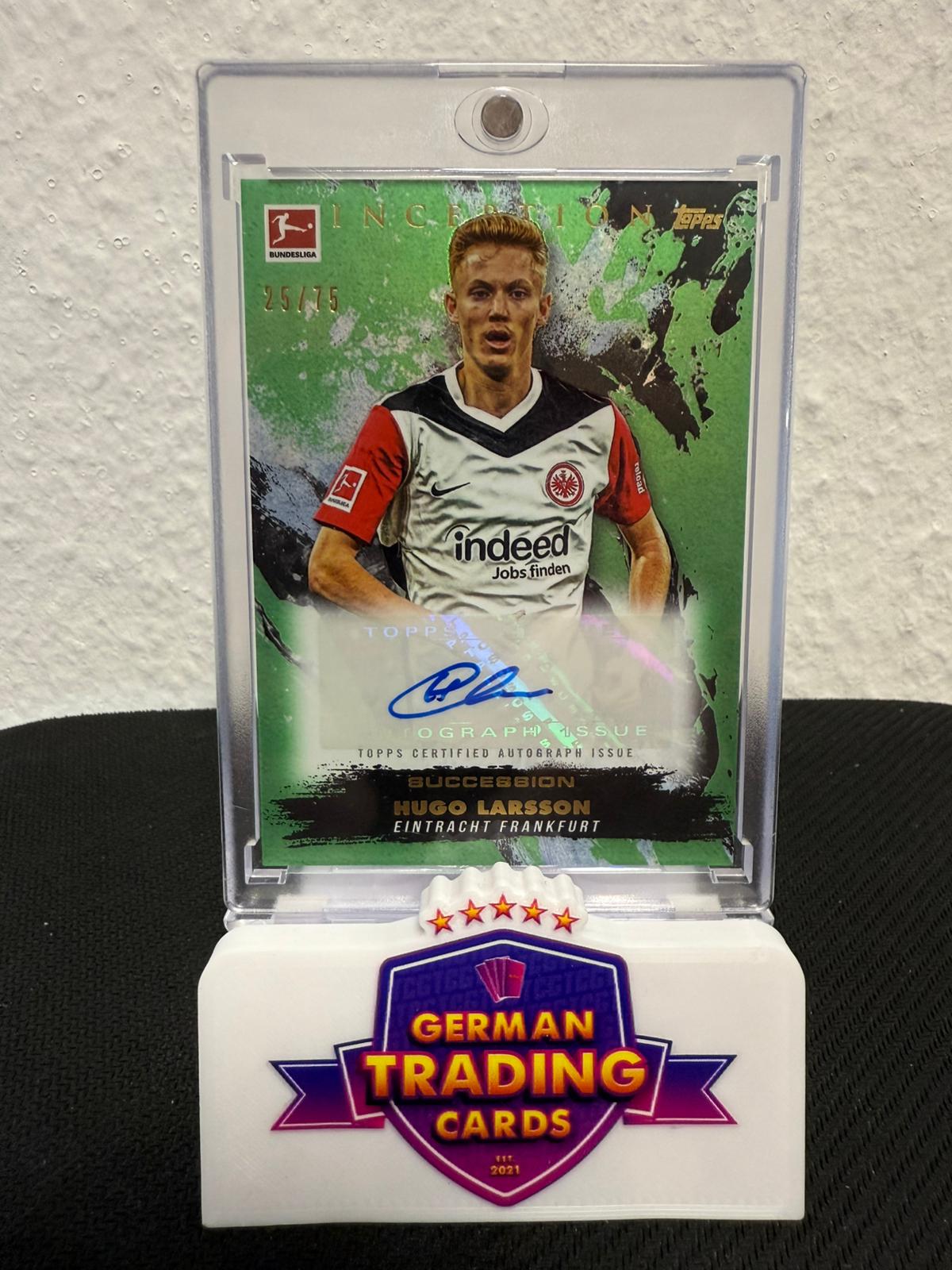 Hugo Larsson Auto 25/75- 2024-25 Topps Inception Bundesliga