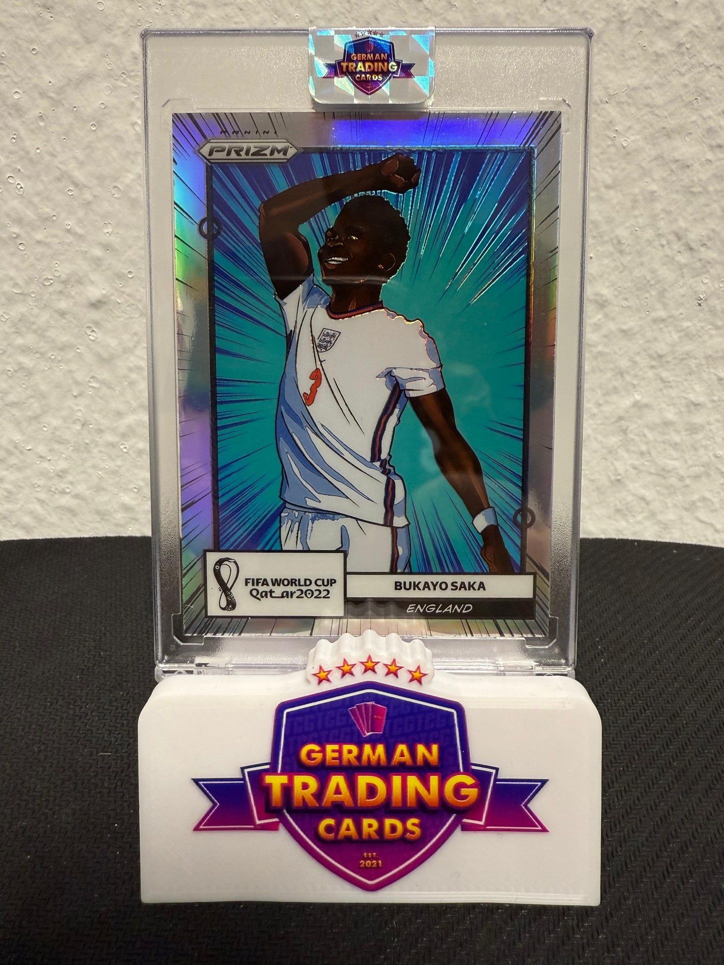 Bukayo Saka Manga SSP - Panini Prizm FIFA World Cup 2022