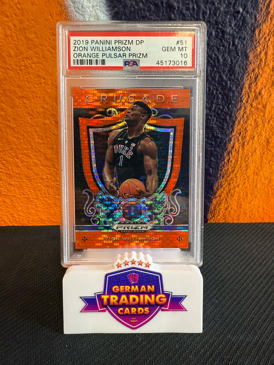 Zion Williamson Orange Pulsar Prizm 01/20 PSA10 - Panini Prizm Draft Picks 2019
