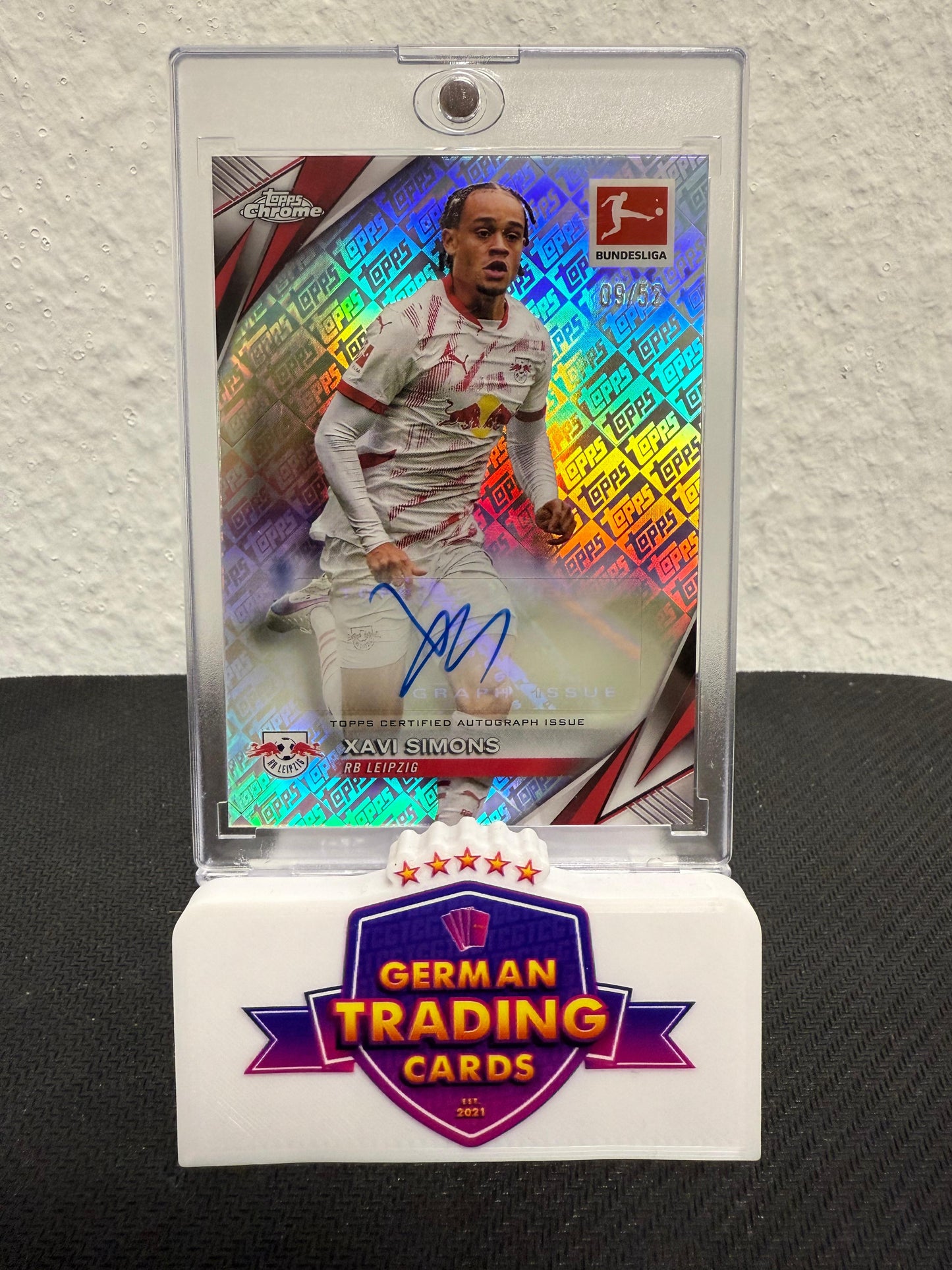 Xavi Simons Auto Toppsfractor 09/52 - Topps Chrome Bundesliga 2024/25